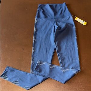 Soul cycle Navy Blue High-Waist Leggings with Studded Detail